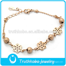 Fashion Bracelet Rose Gold Color With Exquisite Flower For Women